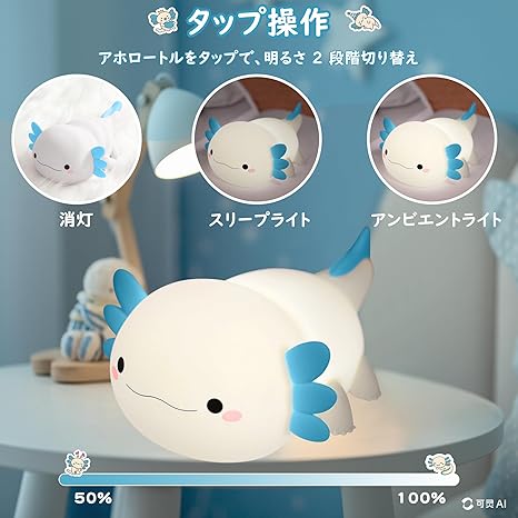 SQUEEZE LAMP ★ GLOWING NIGHT LIGHT USB ★ AXOLOTL, CAPYBARA & MORE CHARACTERS // FAMIDUO