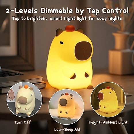 SQUEEZE LAMP ★ GLOWING NIGHT LIGHT USB ★ AXOLOTL, CAPYBARA & MORE CHARACTERS // FAMIDUO