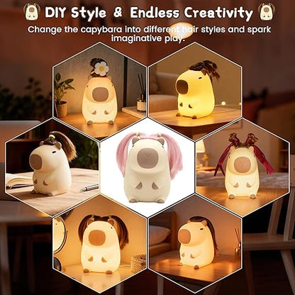 SQUEEZE LAMP ★ GLOWING NIGHT LIGHT USB ★ AXOLOTL, CAPYBARA & MORE CHARACTERS // FAMIDUO