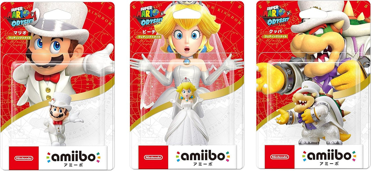 SUPER MARIO ★ WEDDING STYLE INTERACTIVE AMIIBO FIGURINES // NINTENDO