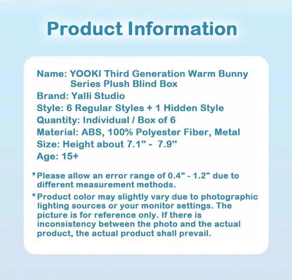 YOOKI ★ WARM BUNNY ★ BLIND BOX FIGURINES // TOPTOY