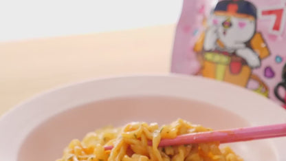 BULDAK CARBONARA SPICY CHICKEN ★ STIR-FRIED NOODLES, GLASS NOODLES, TTOEKBOKKI & SAUCE // SAMYANG